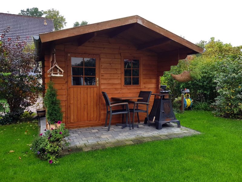 Shed with Landscaping